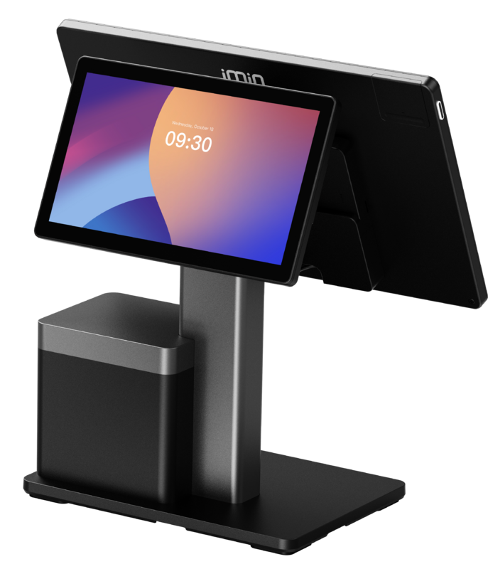 IMIN SWAN 2 PRO (PRINTER) ANDROID 15 8-CORE, 2.0GHZ CORE BOARD 15.6"FHD+10.1"HD WIFI6 BT NFC 80MM PRINTER GMS 4GB+64GB BLACK