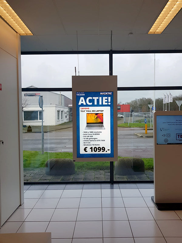 55" Hanging Double-Sided Window Display