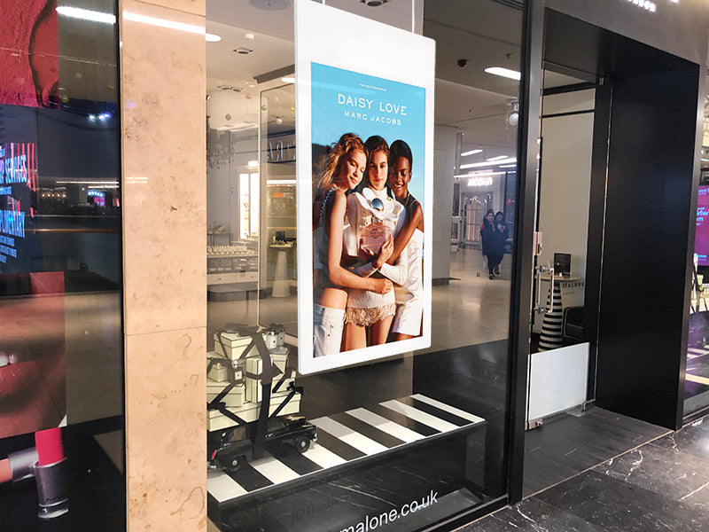 55" Hanging Double-Sided Window Display