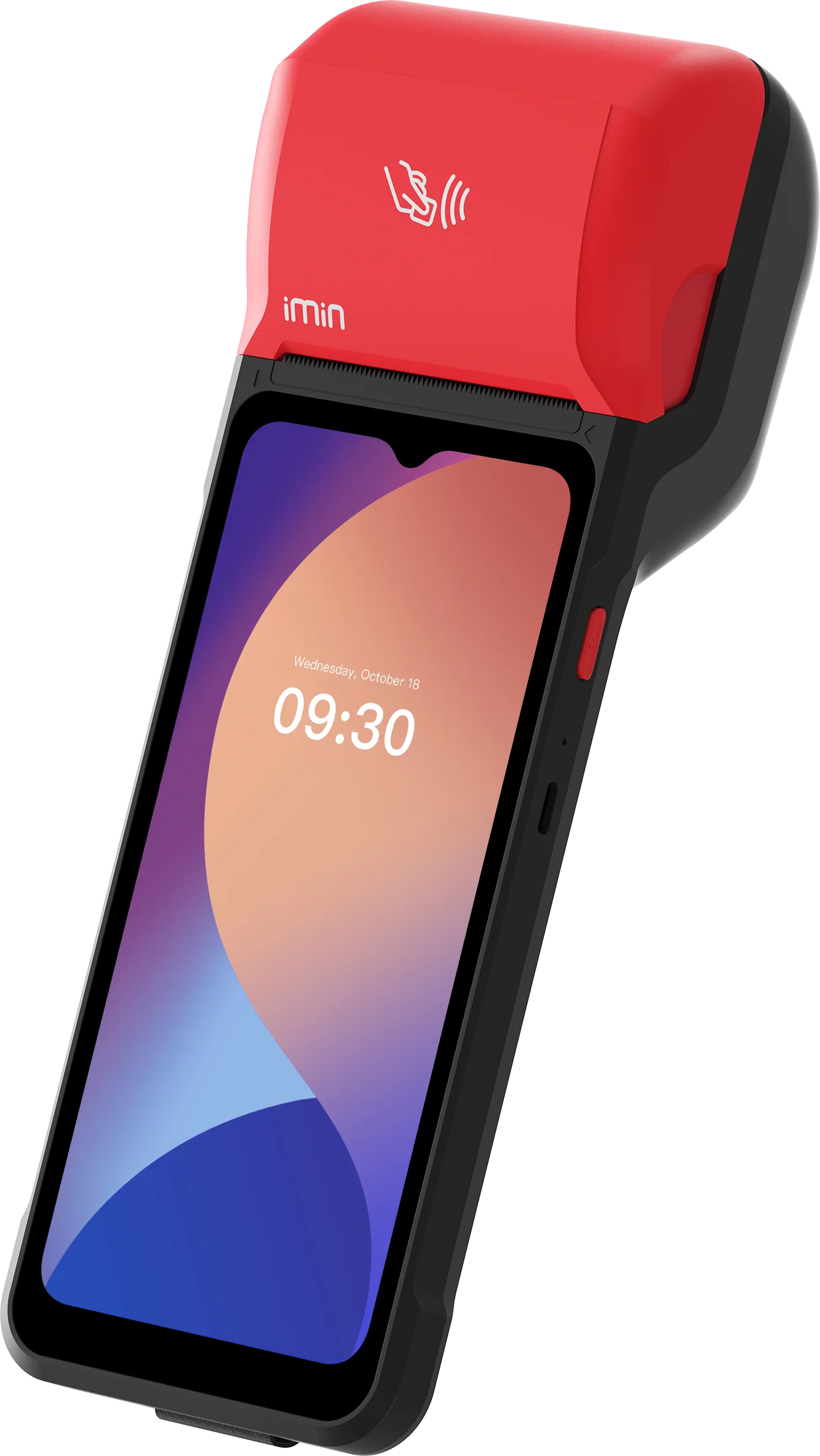 IMIN SWIFT 2 ULTRA ANDROID 13 8-CORE, 2.2GHZ 6.5" 7.7V 3350MAH BATTERY 5MP REAR CAMERA LTE WIFI BT GNSS 58MM PRINTER 4GB+64GB RED NFC FINGERPRINT NEWLAND SCANNER HAND STRAP GMS