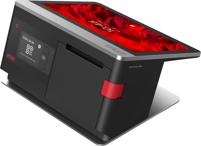 IMIN FALCON 1 ANDROID 11 10.1" SECONDARY 2.4" 8-CORE 2.0GHZ 0.3MP CAMERA 80MM PRINTER WIFI LTE BT GNSS 2GB+16GB BLACK