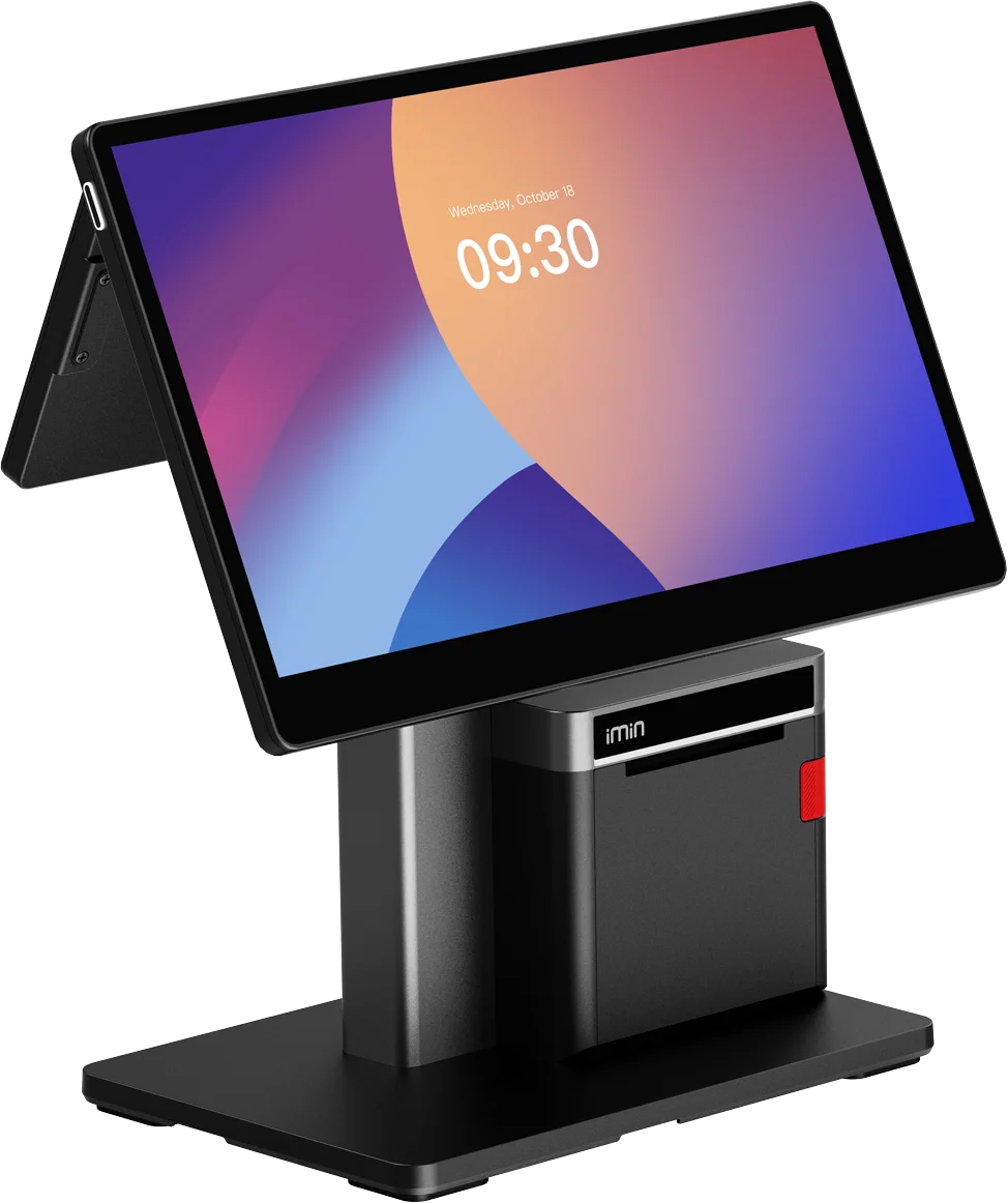 IMIN  SWAN 2 PRO (PRINTER)  ANDROID 15  8-CORE, 2.0GHZ  CORE BOARD  15.6"FHD  WIFI6  BT  NFC  80MM PRINTER  GMS  4GB+64GB  BLACK