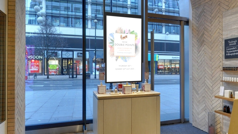 55" Ultra High Brightness Hanging Double-Sided Display [Black]