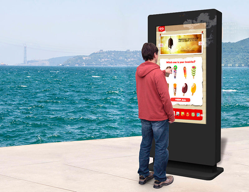 55" FREESTANDING PCAP OUTDOOR TOUCH SCREEN POSTER