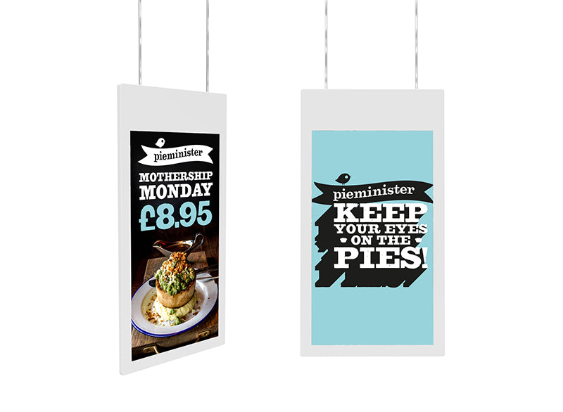 55" Hanging Double-Sided Window Display