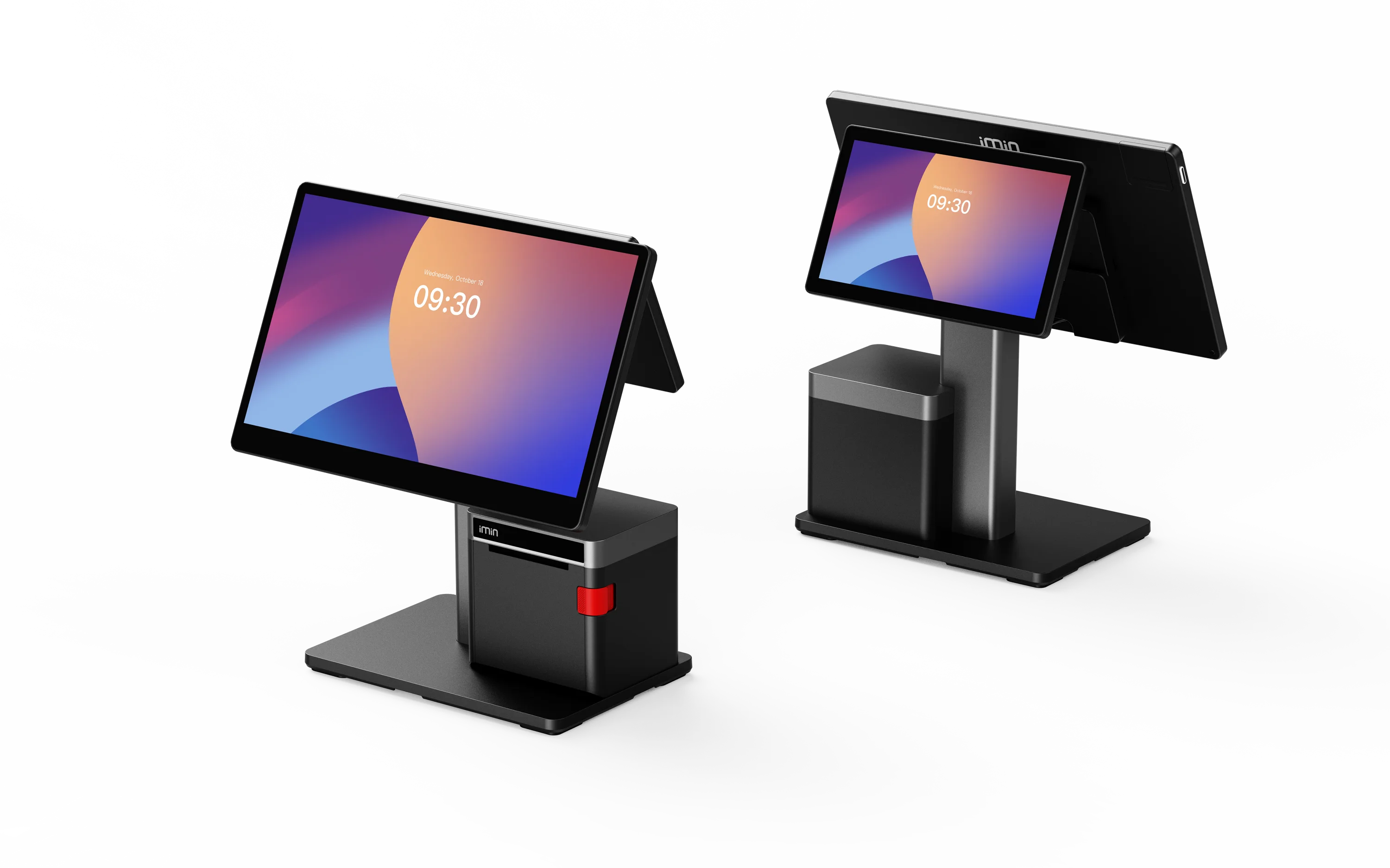IMIN  SWAN 2 (PRINTER)  ANDROID 13  8-CORE, 2.0GHZ  15.6"FHD+15.6"FHD  WIFI6  BT  NFC  80MM PRINTER  4GB+64GB  BLACK
