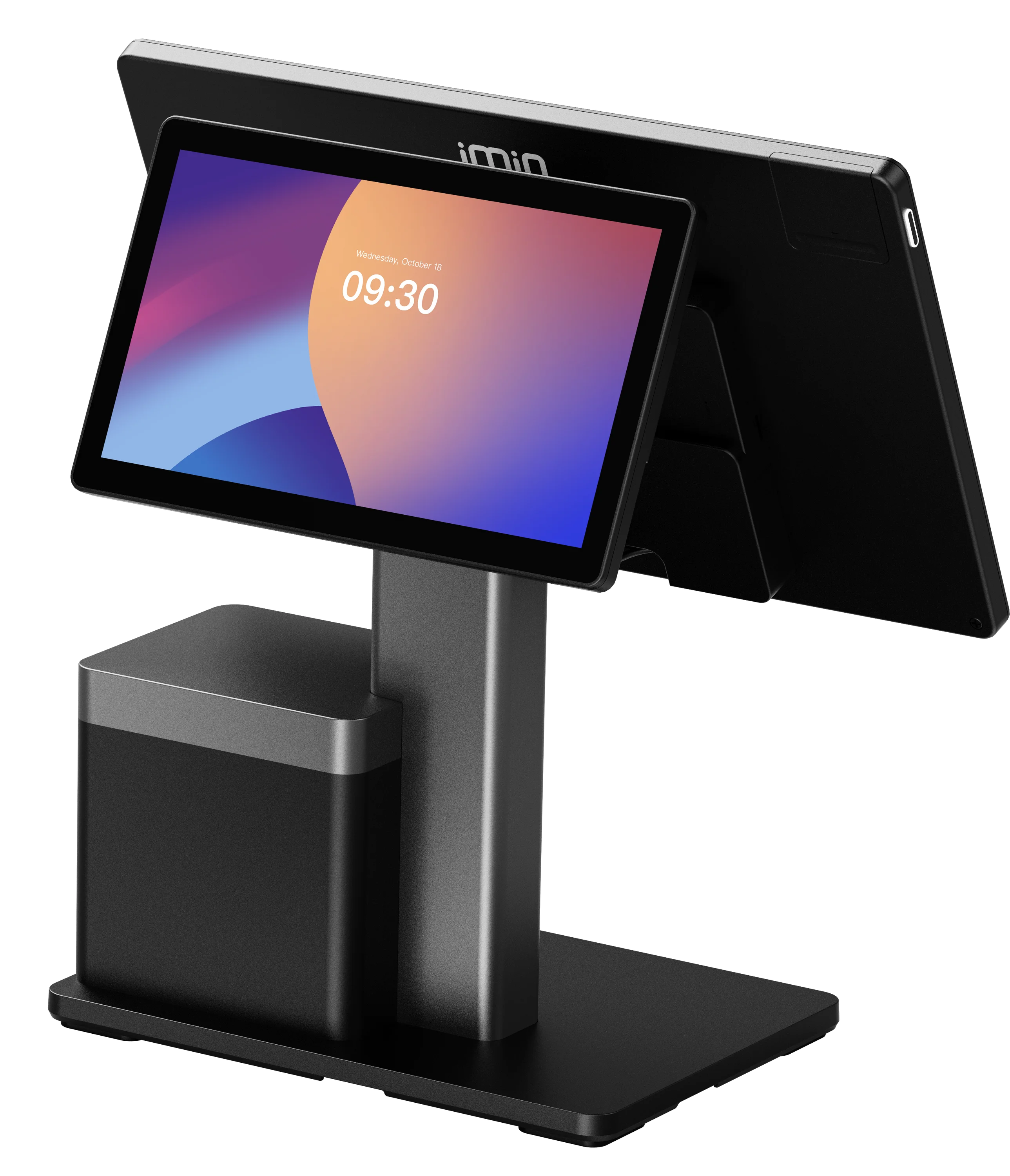 IMIN  SWAN 2 (PRINTER)  ANDROID 13  8-CORE, 2.0GHZ  15.6"FHD+10.1"HD  WIFI6  BT  NFC  58MM PRINTER  GMS  4GB+64GB  BLACK