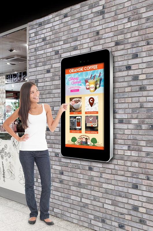 75" WALL-MOUNTED PCAP OUTDOOR TOUCH SCREEN