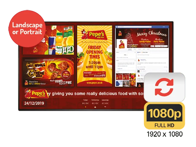 50" NETWORK DIGITAL MENU BOARD